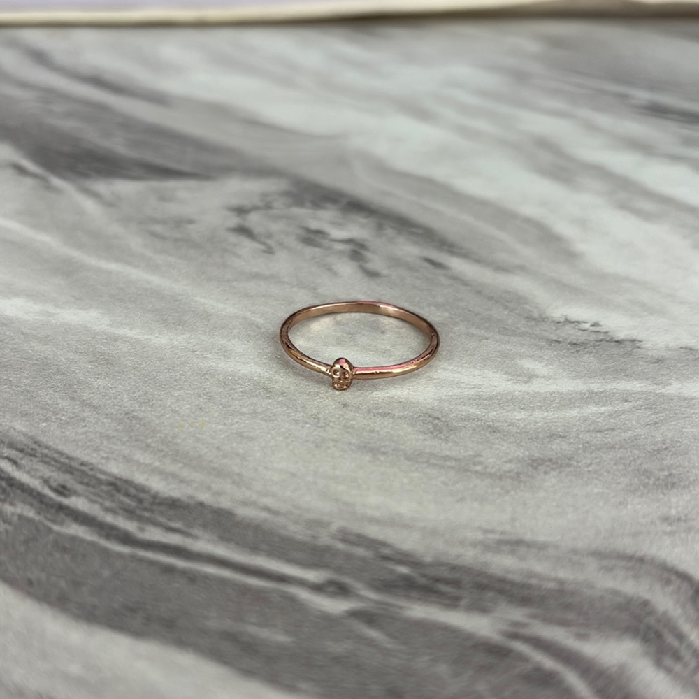 Micro skull Rose Gold Ring from bingbangnyc